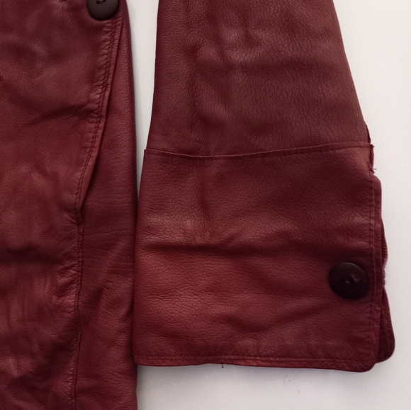 Moisuri Arte Couio Firen Vintages Leather & Suede Reversible Jacket in Red Peper - Picture 12 of 14